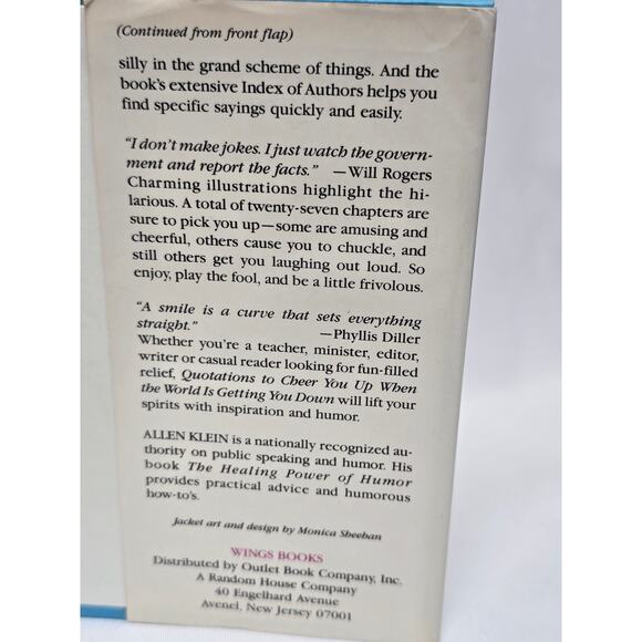 Quotations to Cheer You Up When the World is Getting You Down Allen Klein Book - Picture 7 of 9